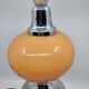 Diderot Delmas lamp in orange opaline with chrome base France 1970 Vintage
