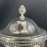 Théière en métal argenté ercuis décor frise de rang perles style louis xvi