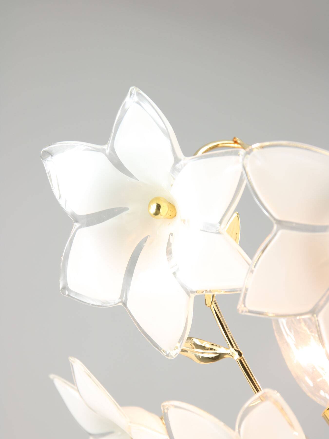 Vintage Italian Murano Glass Flower Chandelier