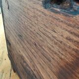 Old Gothic chest 17th century solid oak