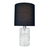 Mid-century solid crystal structured table lamp by Willem Heesen for Royal Leerdam