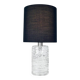 Mid-century solid crystal structured table lamp by Willem Heesen for Royal Leerdam
