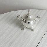 Antique shiny metal sugar bowl