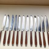 Old box 12 knives Art Deco Bakelite and chromed metal Apollonox