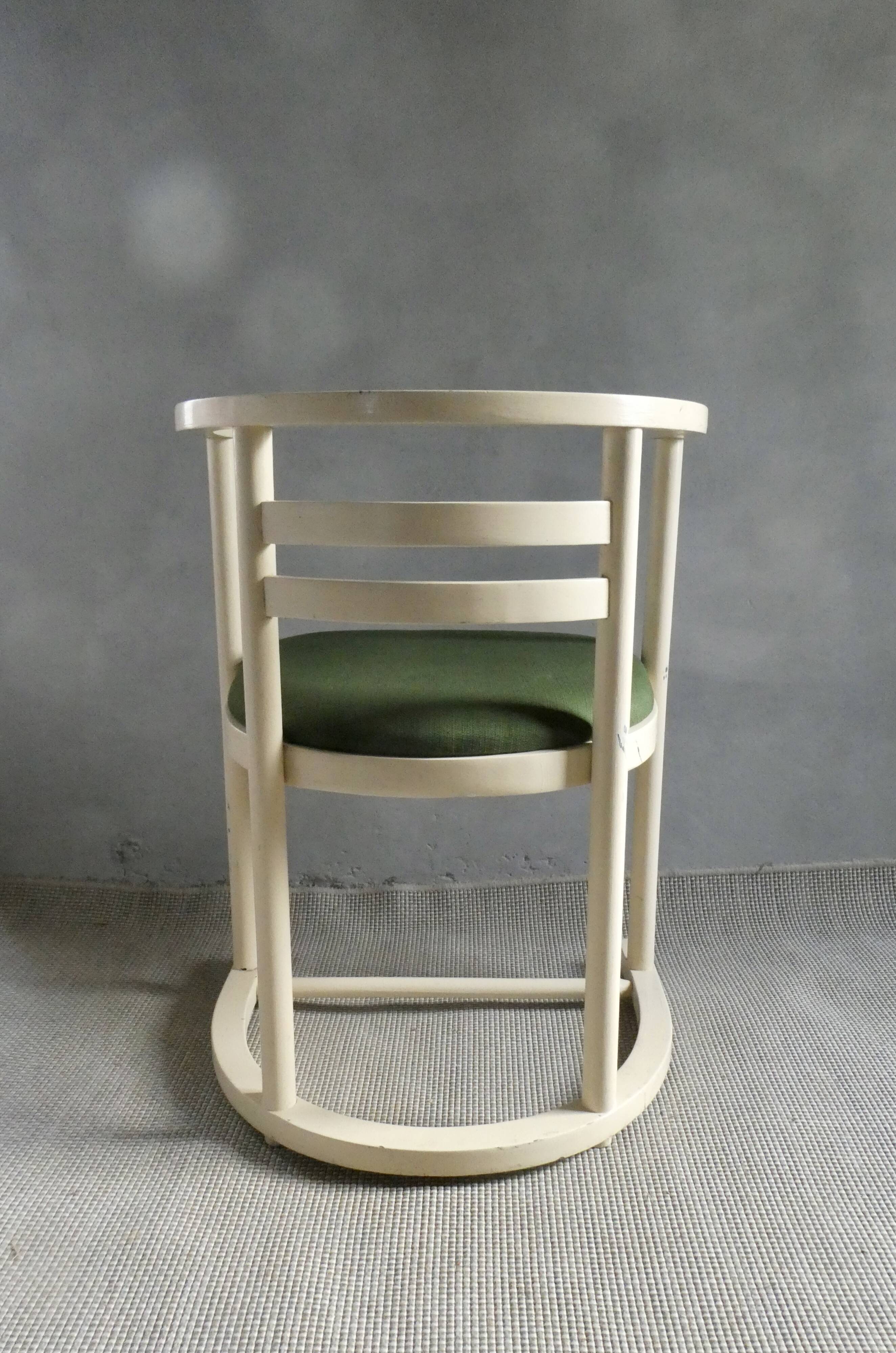 White patina wooden armchair, 1950s