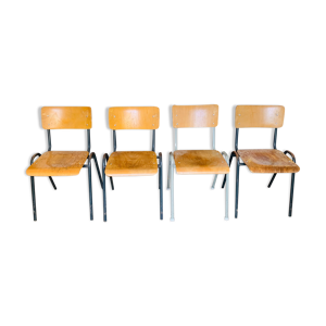 lot de 4 chaises bois