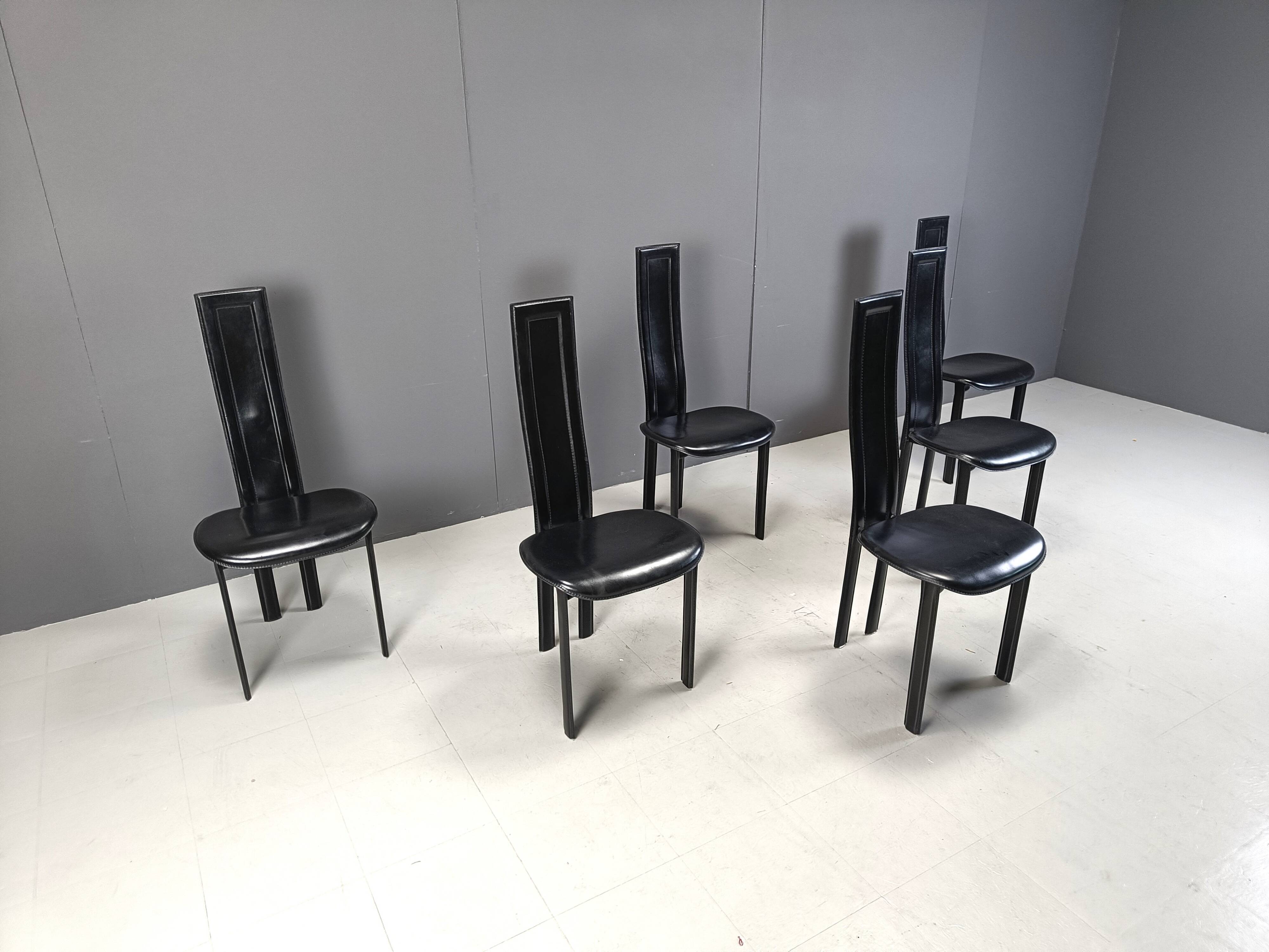 Vintage postmodern dining chairs, 1980s