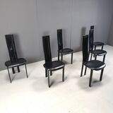 Vintage postmodern dining chairs, 1980s