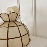 Vintage mother-of-pearl and brass pendant lamp