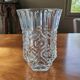 Vintage hexagonal crystal vase