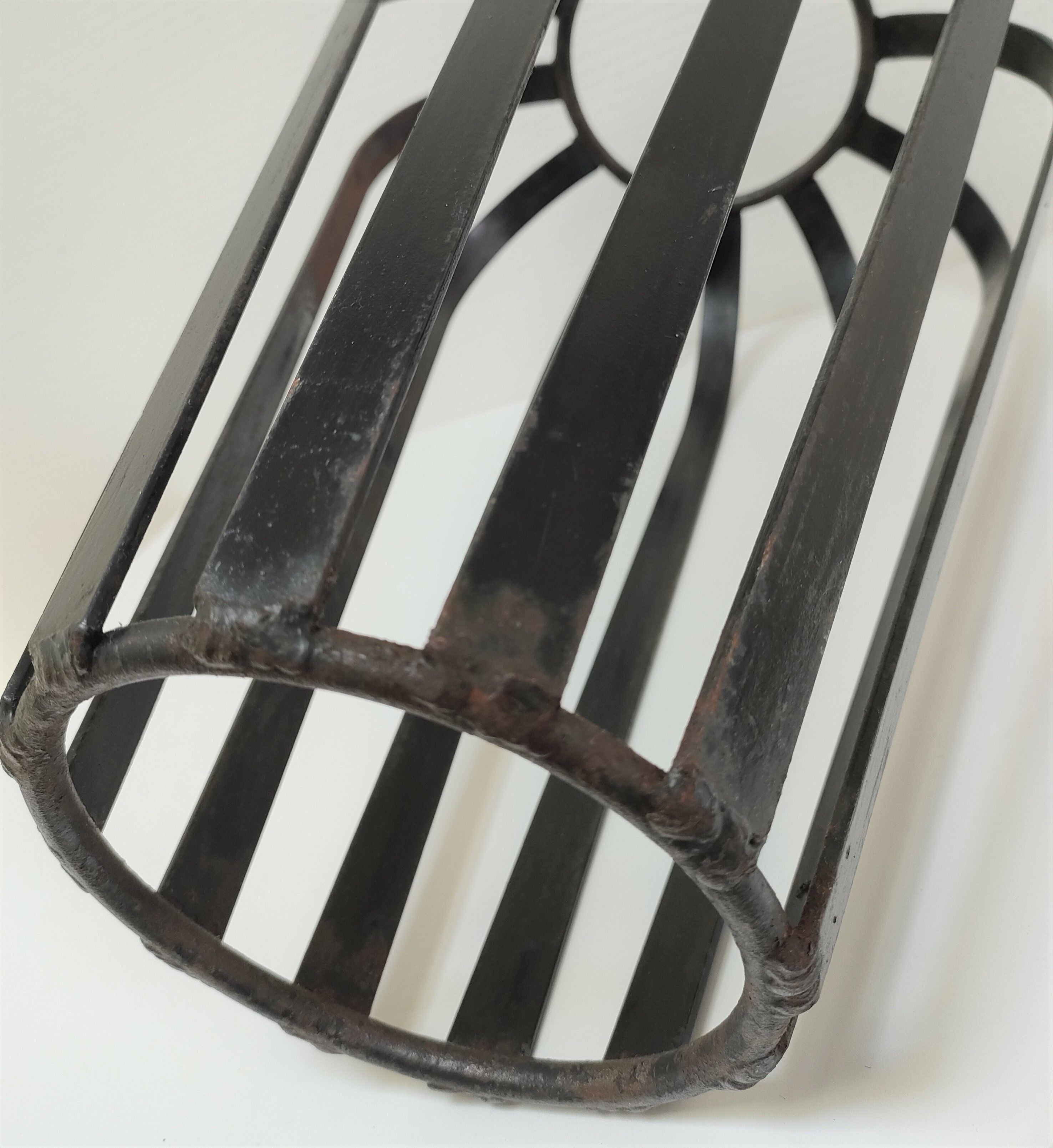 Porte-plante fer battu et fer forgé design années 60