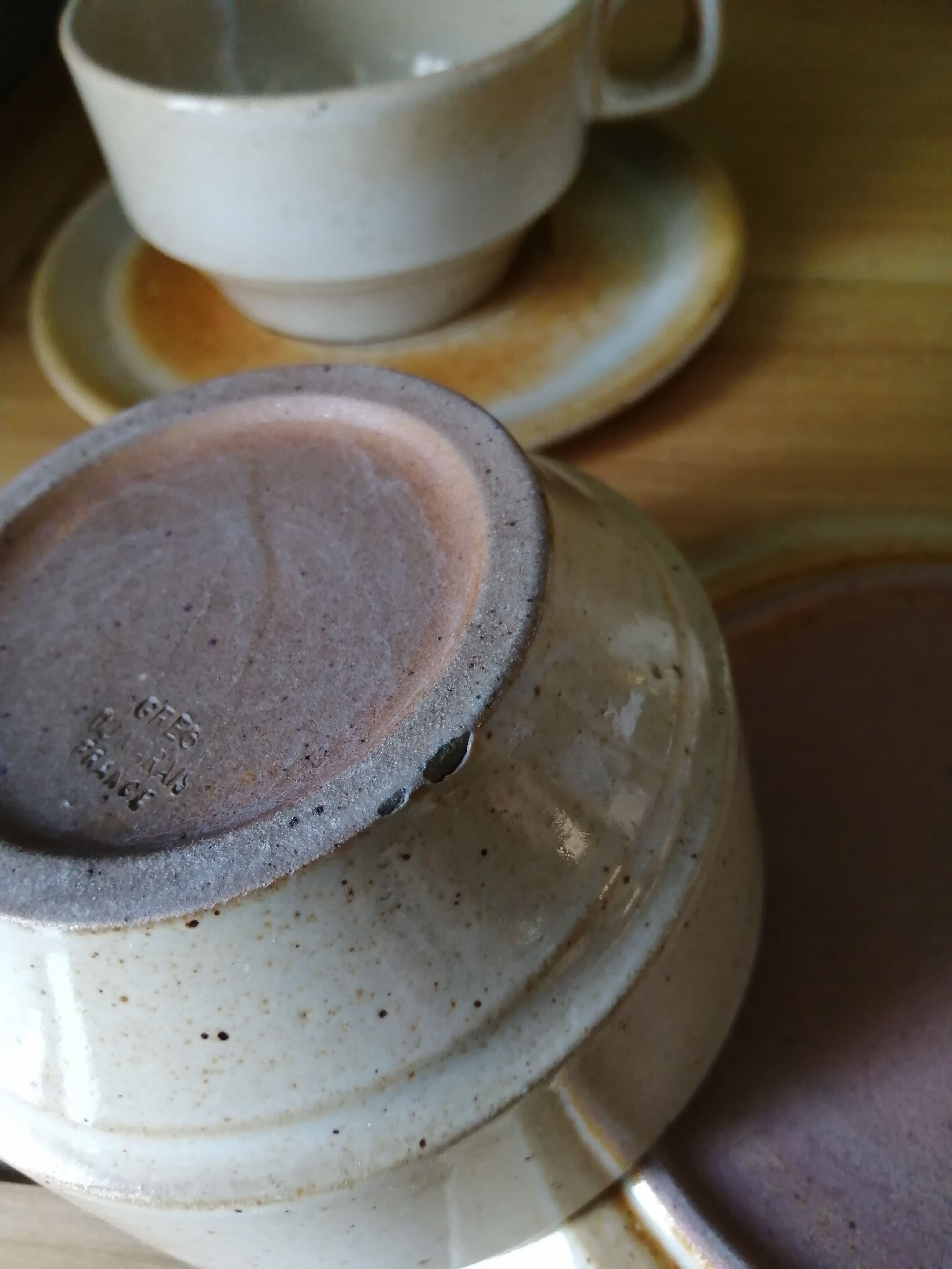 2 large sandstone cups from the Marais