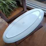 Large ceramic dish in the shape of a fish, Moulin des Loups brand