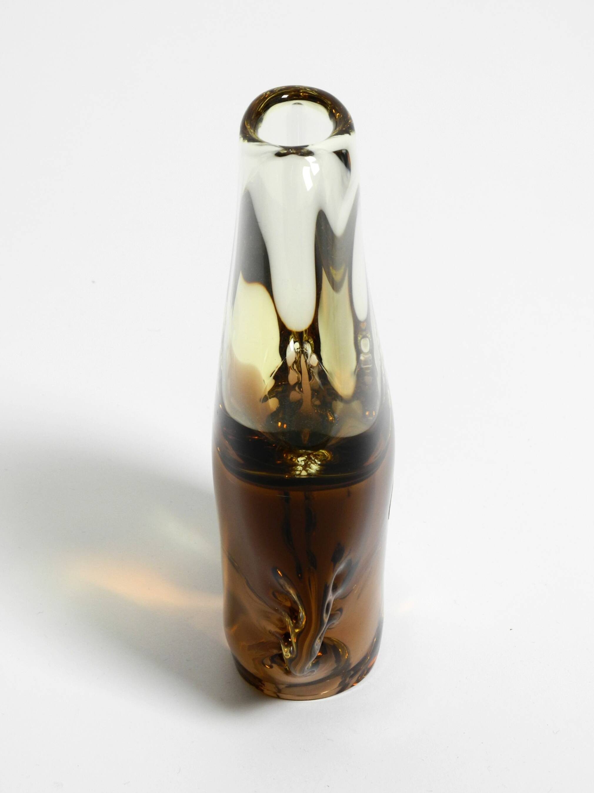 Deux vases en cristal des années 1960 par Miroslav Klinger pour Bohemia Glass.