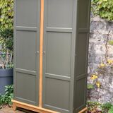 Parisian solid oak wardrobe 1960