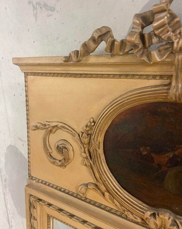 Large old Trumeau mirror Louis XVI style 1900 era