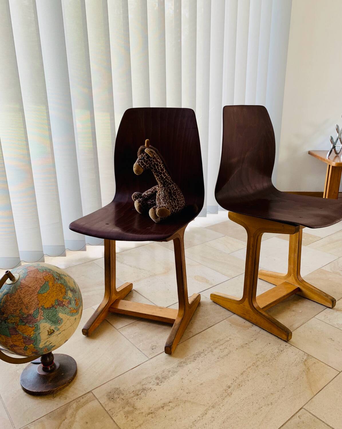 Pair of vintage Pagholz children's chairs from the 60s