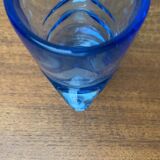 Blue glass vase model 20064 in Mid-Century style by Vladislav Urban for Hermanova Hut, 1960s.