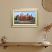 Autumn Landscape, Oil On Canvas Cardboard, Italy 20th Century