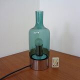 Italian glass and chrome table lamp, 1960s