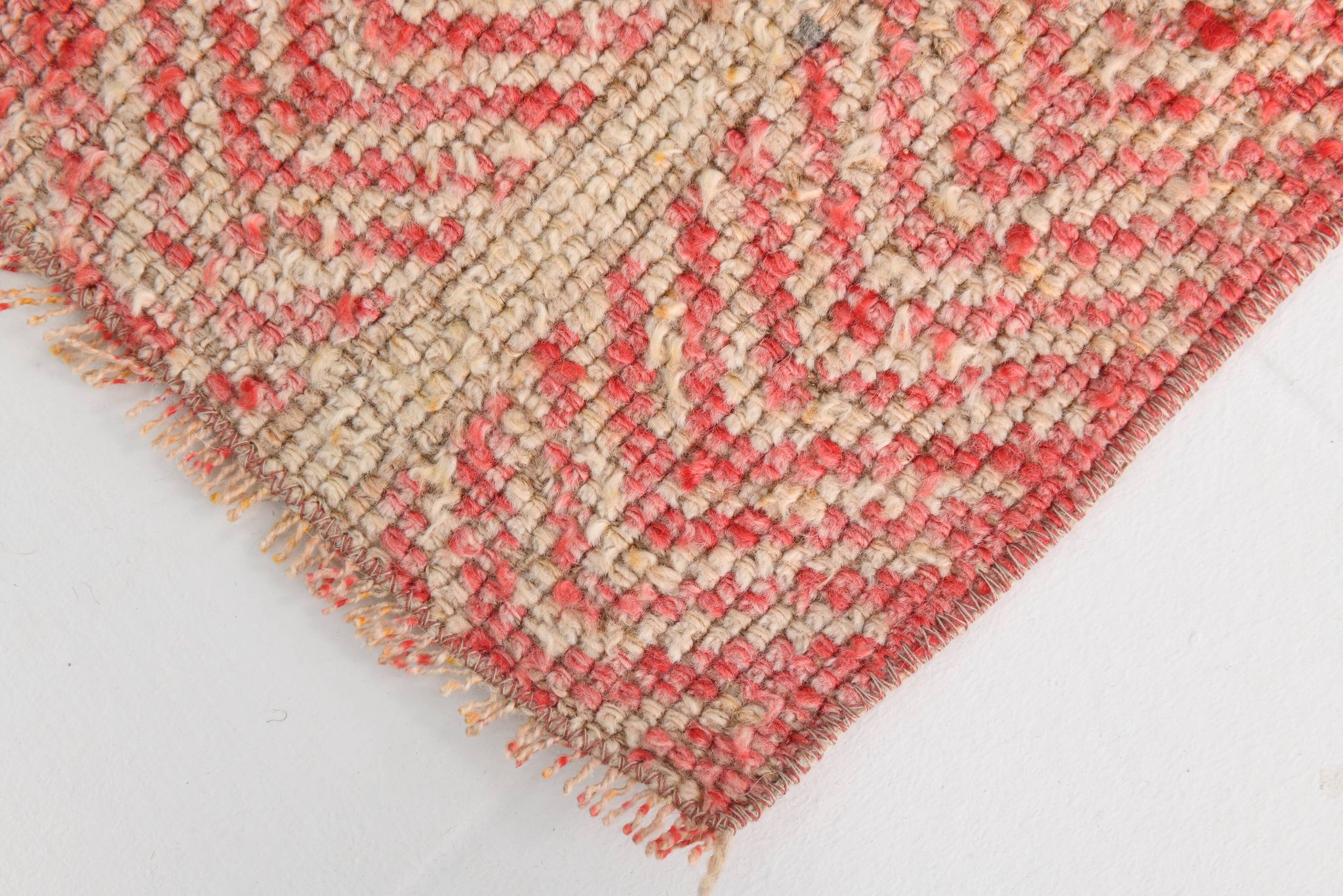 Pale Red & Peach Vintage Runner Rug, 80x301Cm