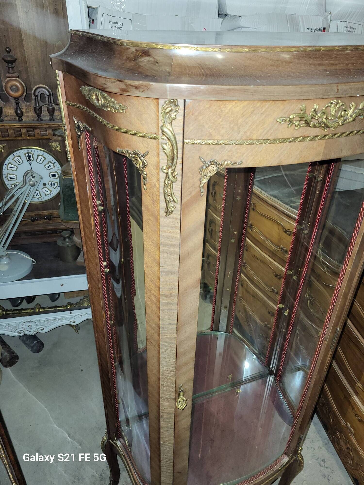 Display cabinet LXVI in walnut