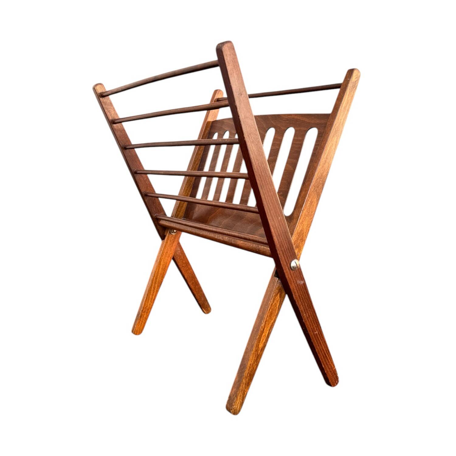 Vintage Scandinavian 60s magazine rack