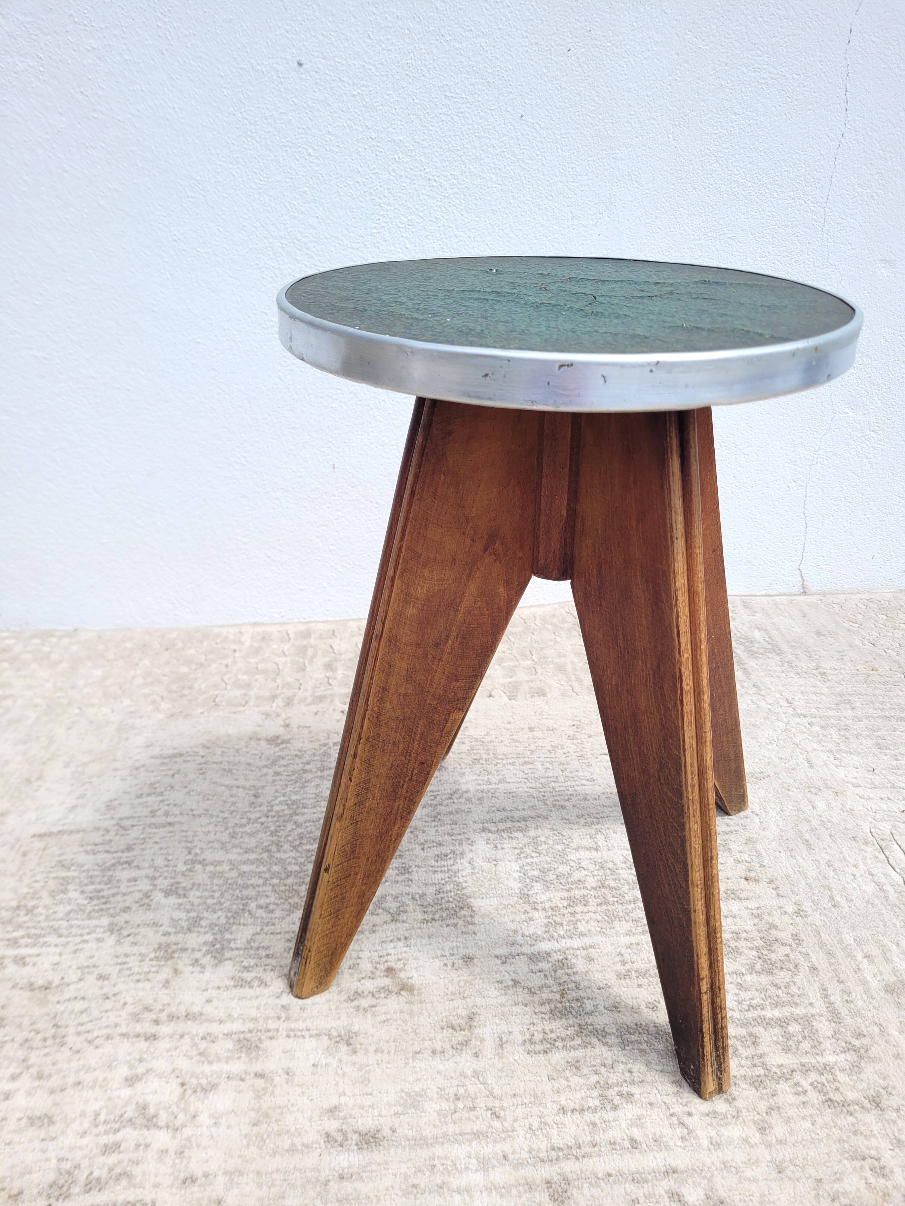 Tabouret bas vintage vers 1950