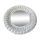 Old white rattan mirror 60  - 38x38cm
