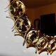 Vintage circular mirror in gold brass by christoph palma austria 1960