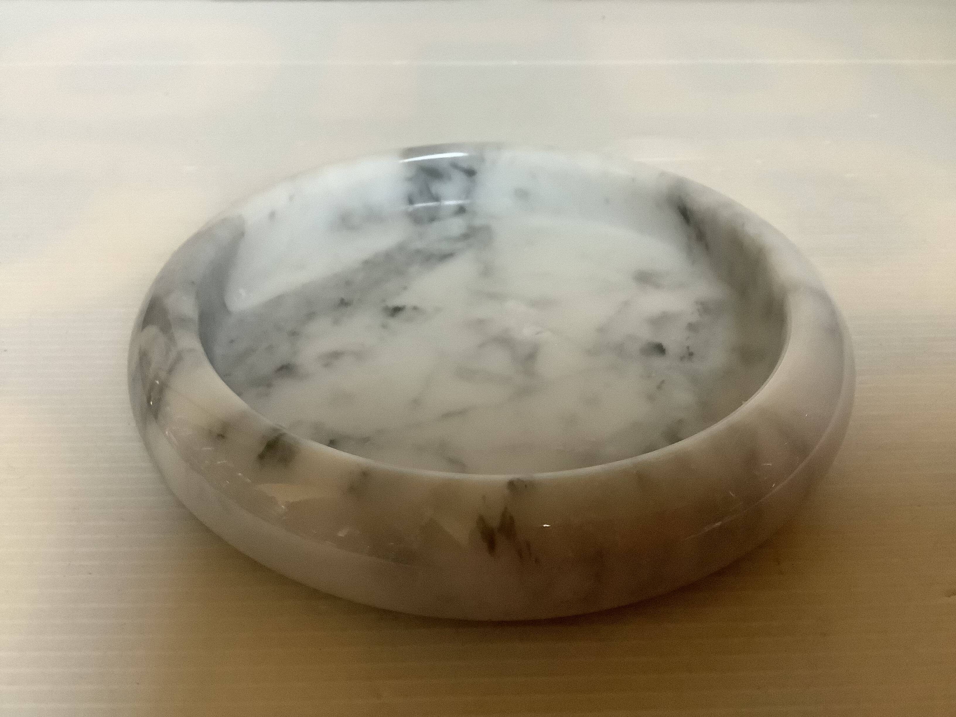 Marble ashtray catchall from Carrara, Italy.