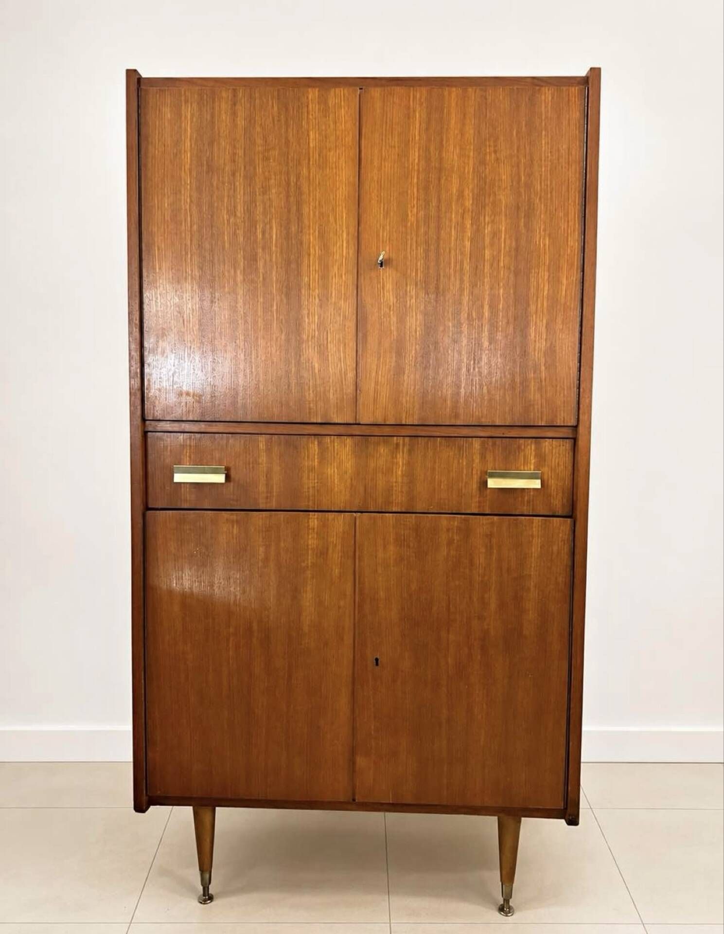 Tall furniture / Vintage teak cabinet - Scandinavian style - 1960s