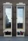 Pair of 2 old small solid wood display cabinets