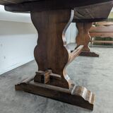 19th-century solid oak monastery table