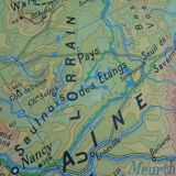 Ancienne carte scolaire N°11 de L'Est de la France