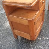 Bedside art deco solid oak