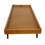 Vintage daybed minimalist design in Teak and Oak 1960s