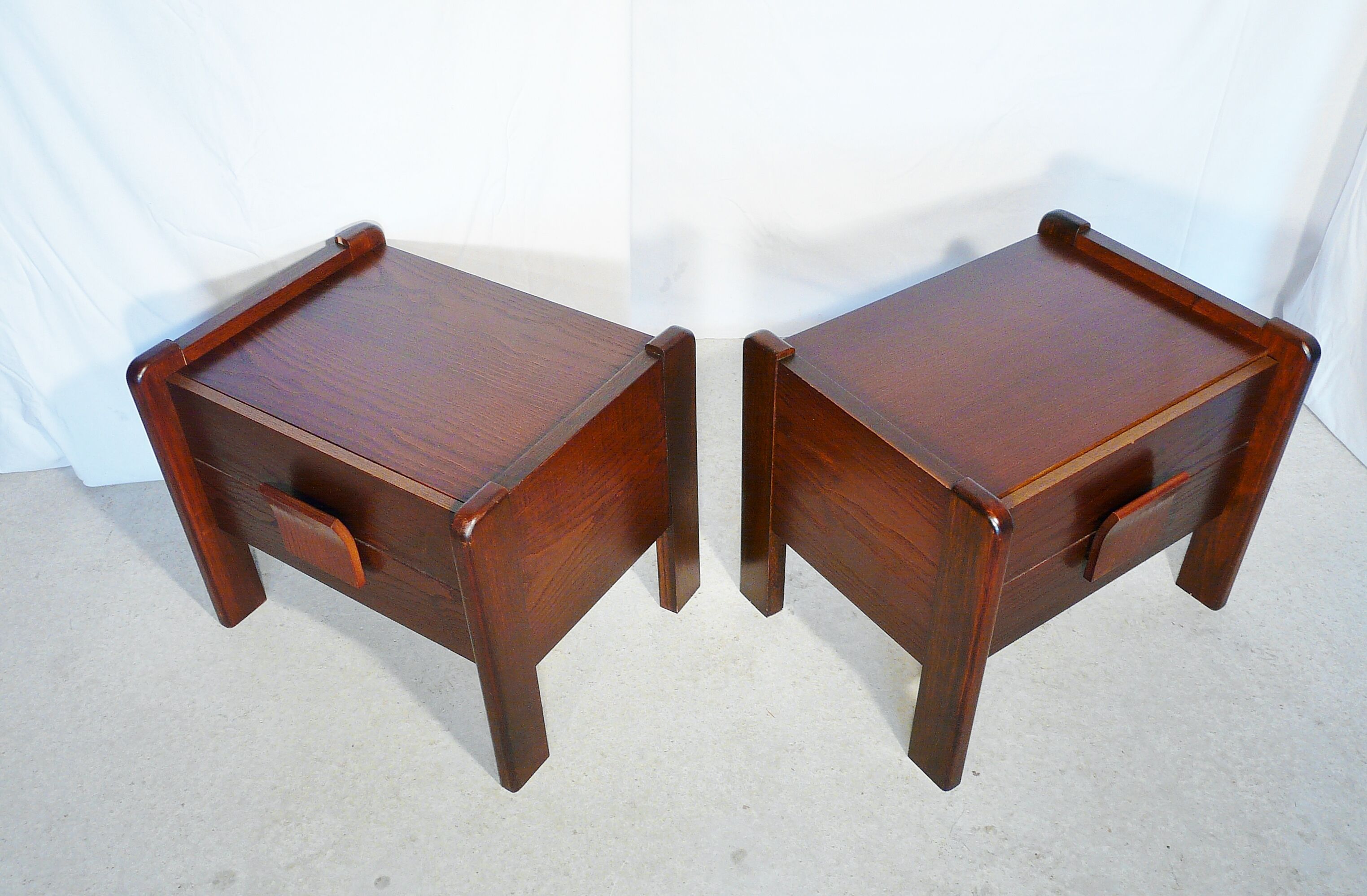 Pair of vintage Scandinavian bedsides in teak