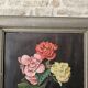 Tableau Huile sur Panneau Nature morte - bouquet de Roses Signé Schwarz