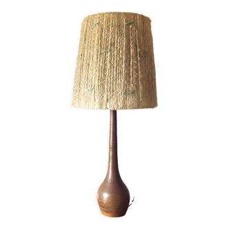 Lampe de table en terre cuite du milieu du siècle, France 1950s