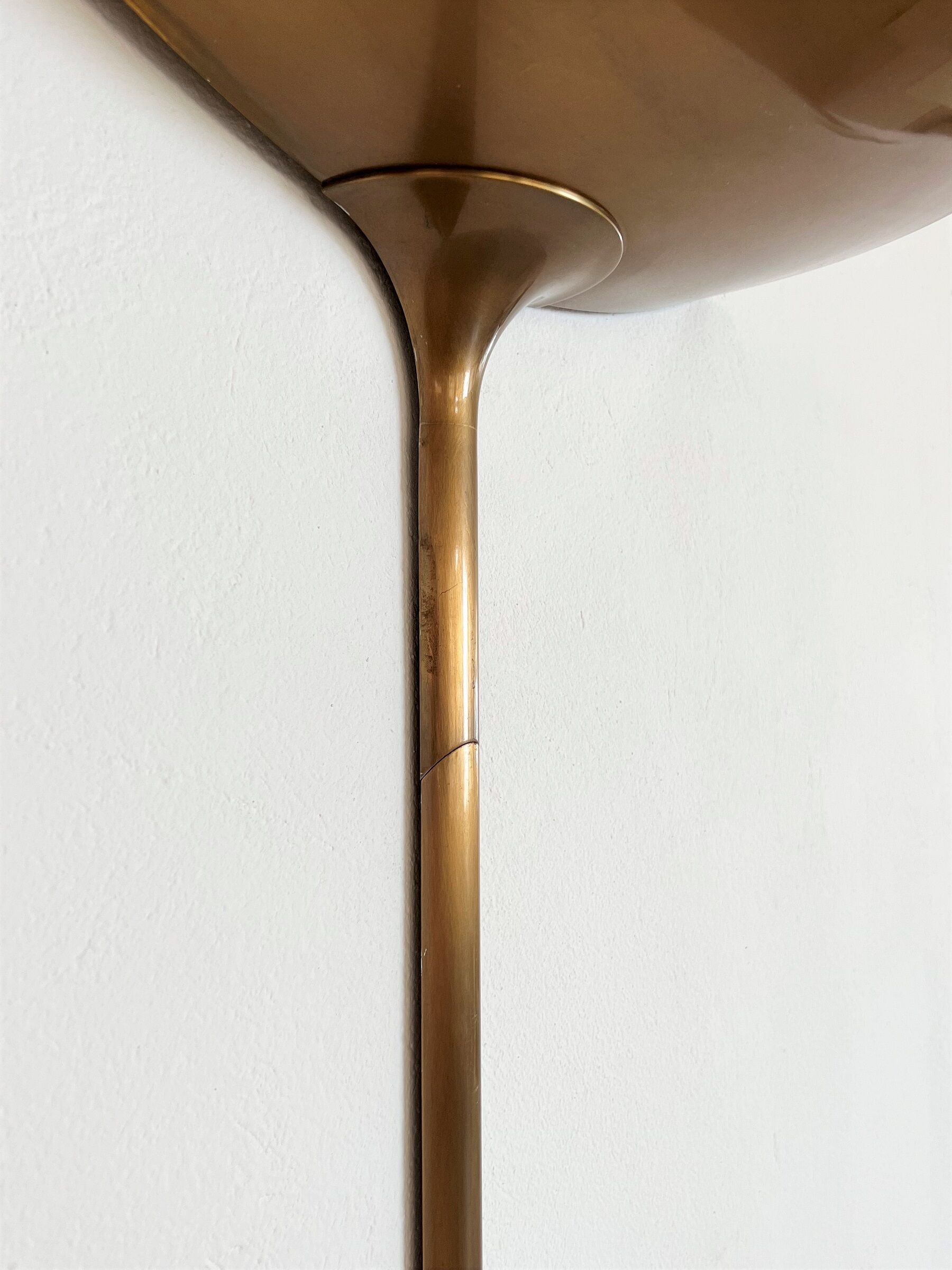 Florian Schulz Vintage Wall Sconce in Brushed Brass, 1970s