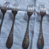 22 couverts en métal argenté Appolo , modèle Rocaille