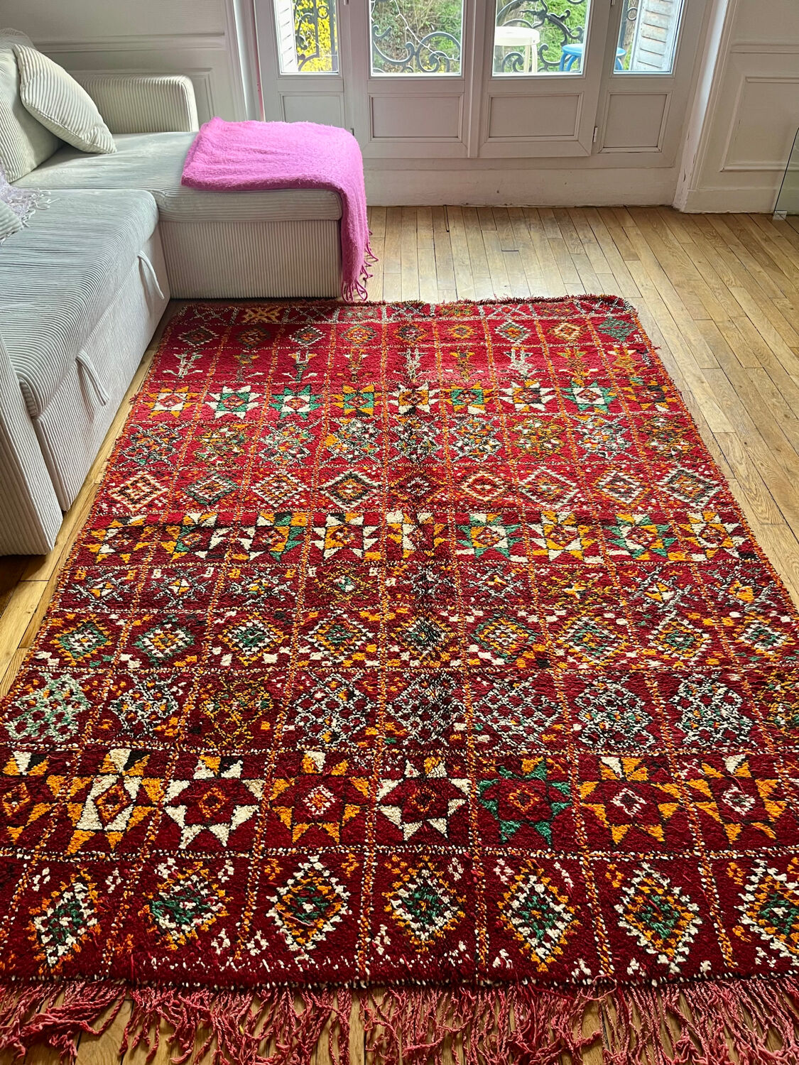 Vintage red Berber rug 170 x 230