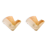 La Murina pair of Murano glass wall lights, Italy 1980