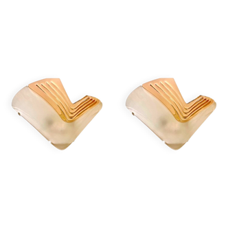La murina paire d applique verre Murano ,Italie 1980