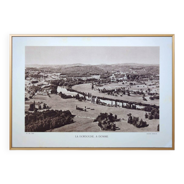 Domme, Dordogne, printed photo plate from 1942.