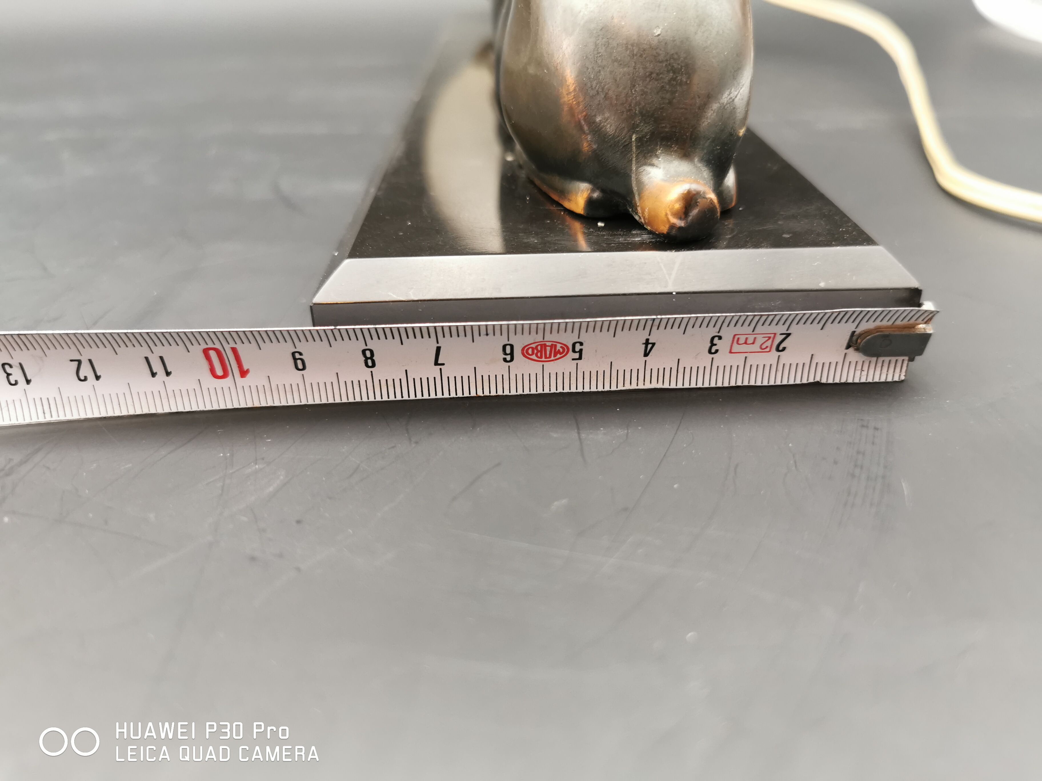 Lamp marble support deer Regulates