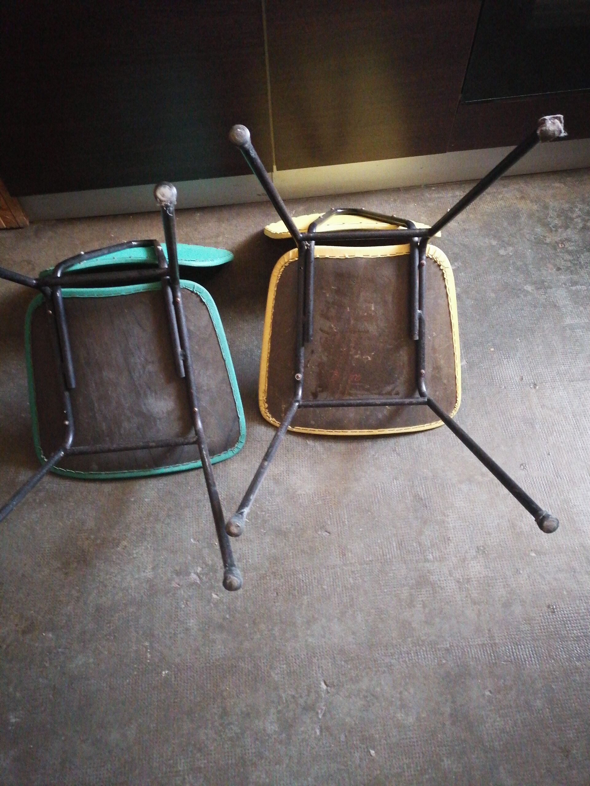 Set of 2 1950 60 skai chairs