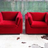 Post-modern red chaise longue by Metropolitan of San Francisco