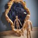 Gilded mirror worked 33x58cm